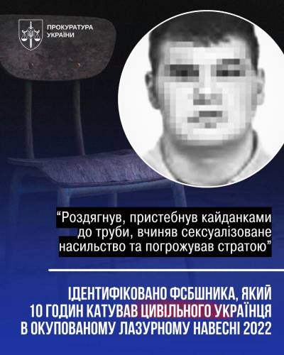 Співробітника ФСБ РФ, який 10 годин катував цивільного, ідентифікували.