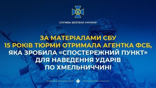 ФСБшницю, що наводила ракетні удари на Хмельниччину, засуджено до 15 років тюрми