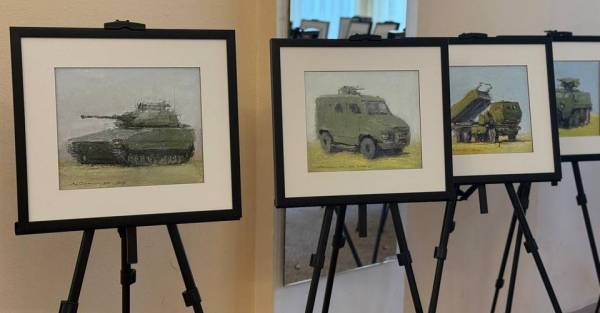 Київ презентував виставку “Зброя перемоги” з картинами військової техніки ЗСУ