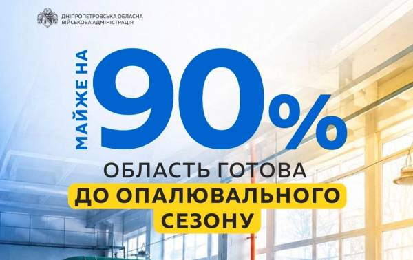 Дніпропетровщина на 90% готова до опалювального сезону
