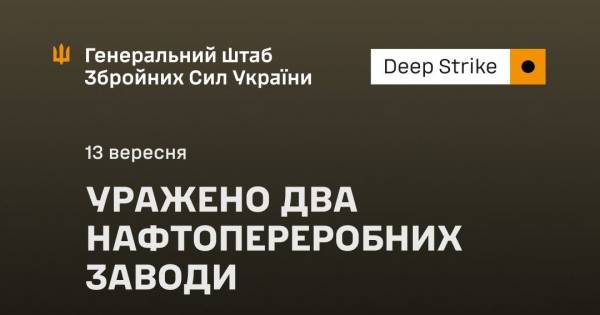 Сили оборони України атакували два НПЗ та пункт запуску дронів агресора