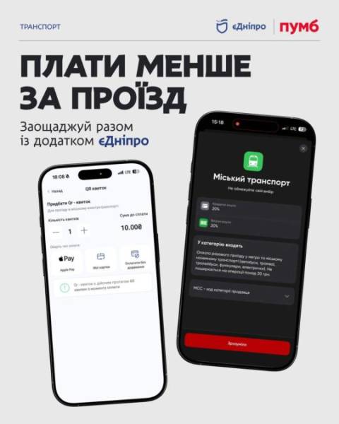 20% кешбеку за проїзд у міському транспорті Дніпра: як скористатися пропозицією - 08.10.2026